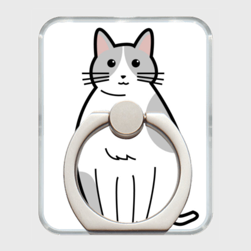 はいいろしろねこスマホリング | STRIVE | はいいろしろねこスマホリング.
